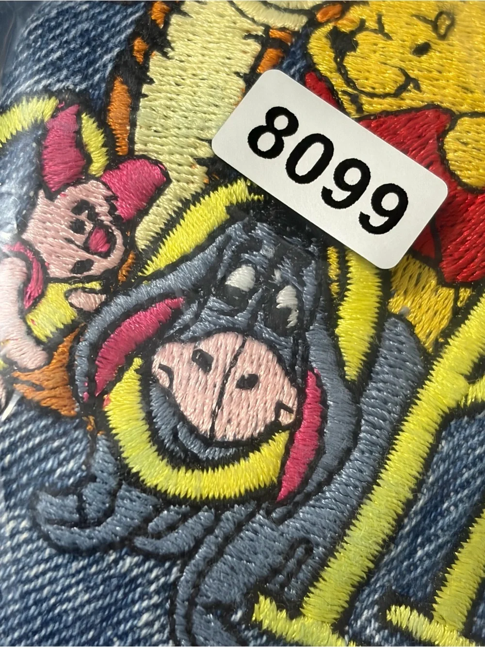Vintage 90s Disney Winnie Pooh Tigger Blue Denim Jean Cargo Overalls Sz 10 Youth